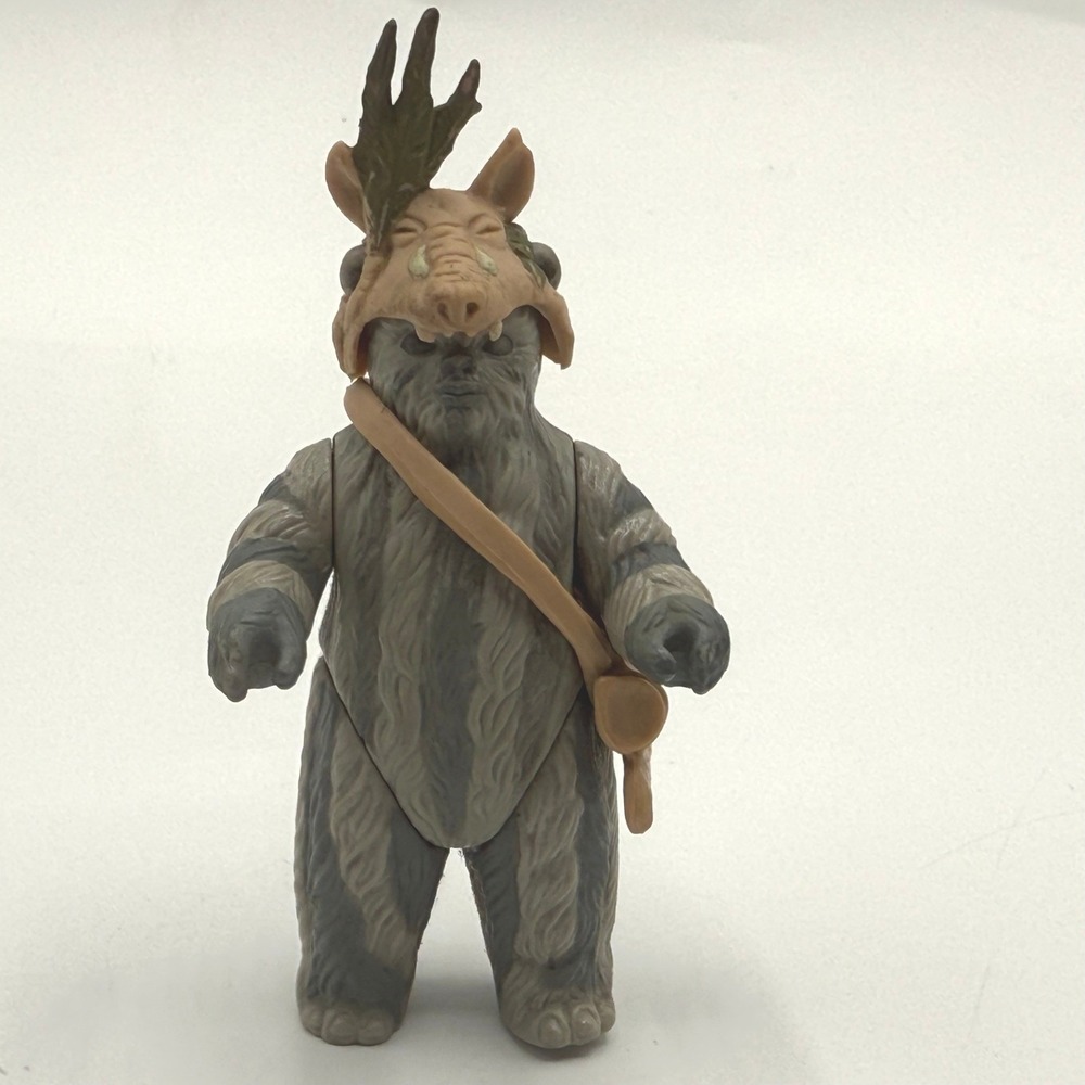 Vintage 1984 Star Wars‎ Kenner Teebo Ewok Action Figure with Hood and Satchel